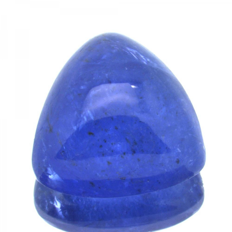 Cabochon di tanzanite a taglio triangolare da 10,30 ct, 13,10x12,82 mm