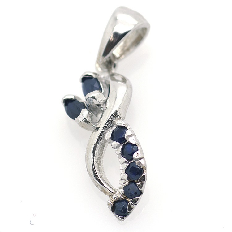 Sapphire and 925 Silver Pendant