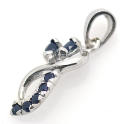 Sapphire and 925 Silver Pendant