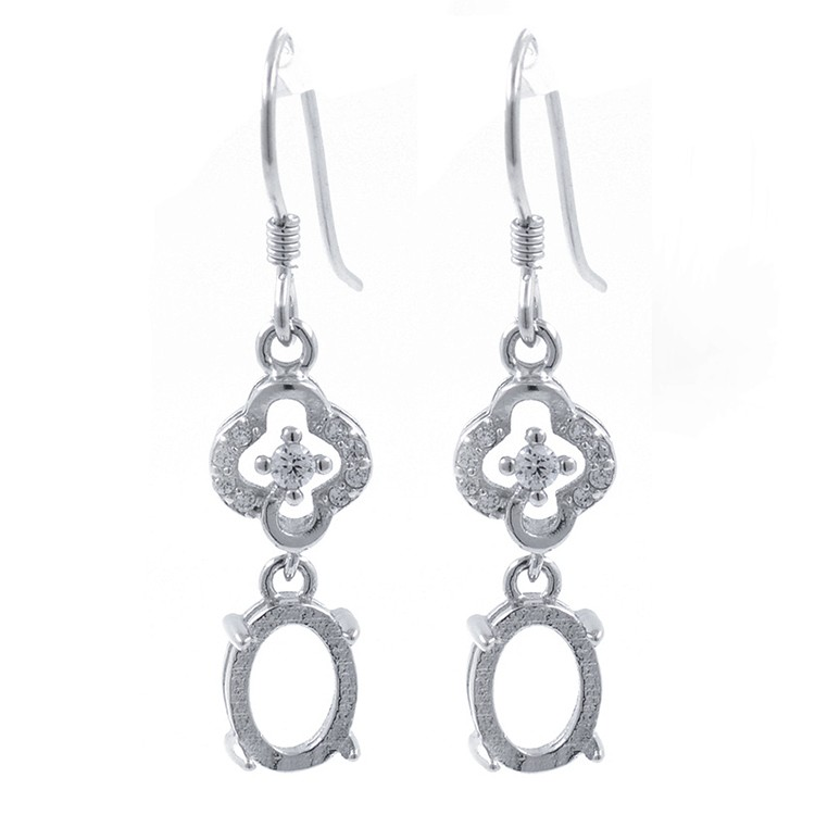 Boucles d'oreilles fermoir et argent 925