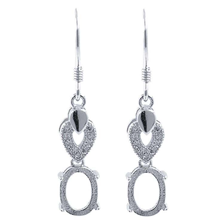 Boucles d'oreilles fermoir et argent 925