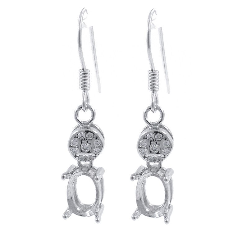 Boucles d'oreilles fermoir et argent 925