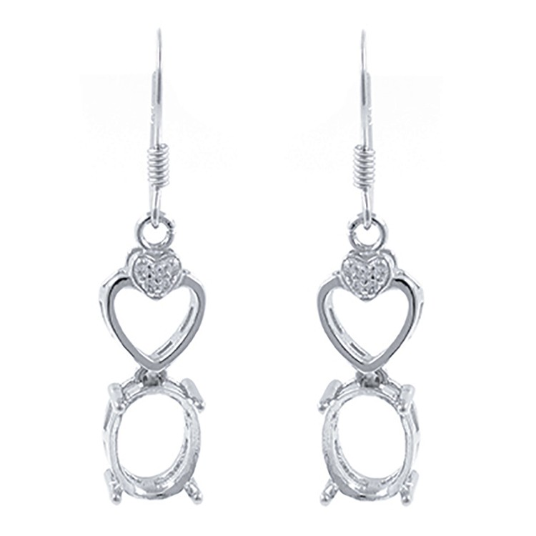 Boucles d'oreilles fermoir et argent 925