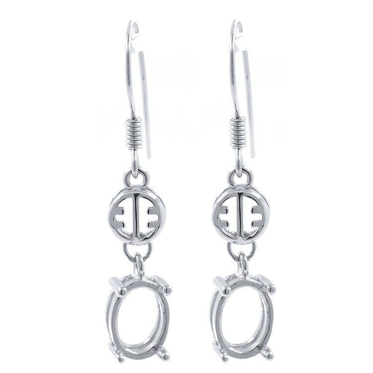 Boucles d'oreilles fermoir et argent 925