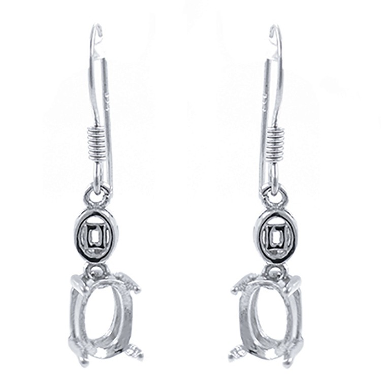 Boucles d'oreilles fermoir et argent 925