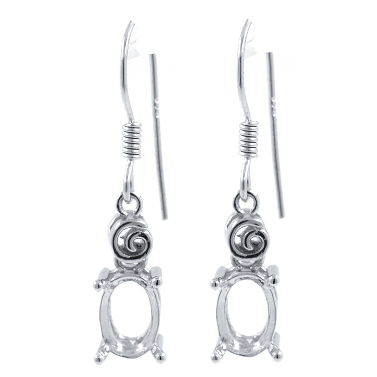 Boucles d'oreilles fermoir et argent 925