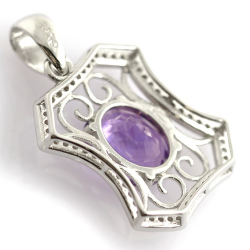 Pendant with various gems and 925 Silver