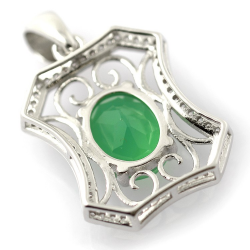 Anhänger mit verschiedenen Edelsteinen und 925er Silber