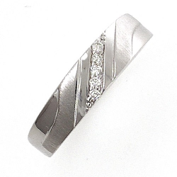 Bague en diamant naturel et argent 925