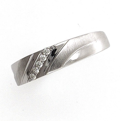 Bague en diamant naturel et argent 925