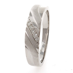 Bague en diamant naturel et argent 925