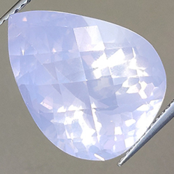 13.46ct Amethyst Lavender Pear Cut  with Checkerboard