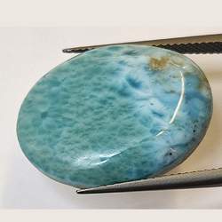 21.53ct Larimar Cabochon Oval Schnitt