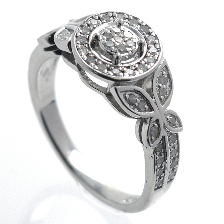 Anillo Diamantes y Plata 925