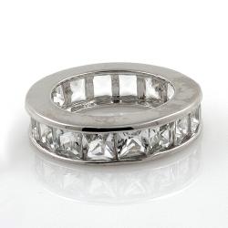 Bague topaze blanche et argent 925