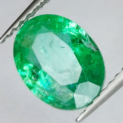 1.53ct Smaragde Oval Schnitt