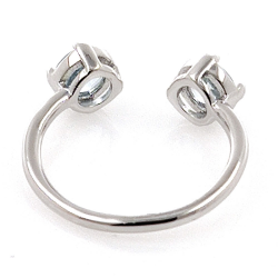 Anello Tu ed Io di gemme diverse e Argento 925
