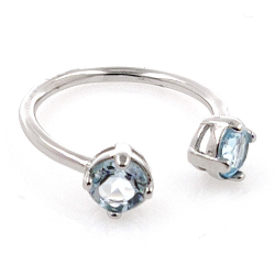 Anillo Tu y Yo de distintas gemas y Plata 925