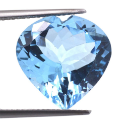 13,77ct Swiss BlueTopaz Heart Cut