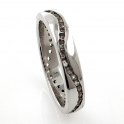 Bague Infinity en topaze blanche et argent 925