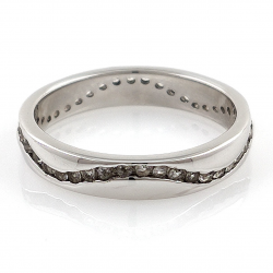 Bague Infinity en topaze blanche et argent 925