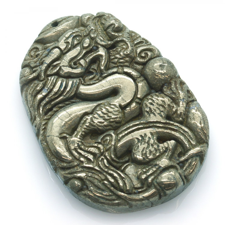 Pendentif dragon de pyrite