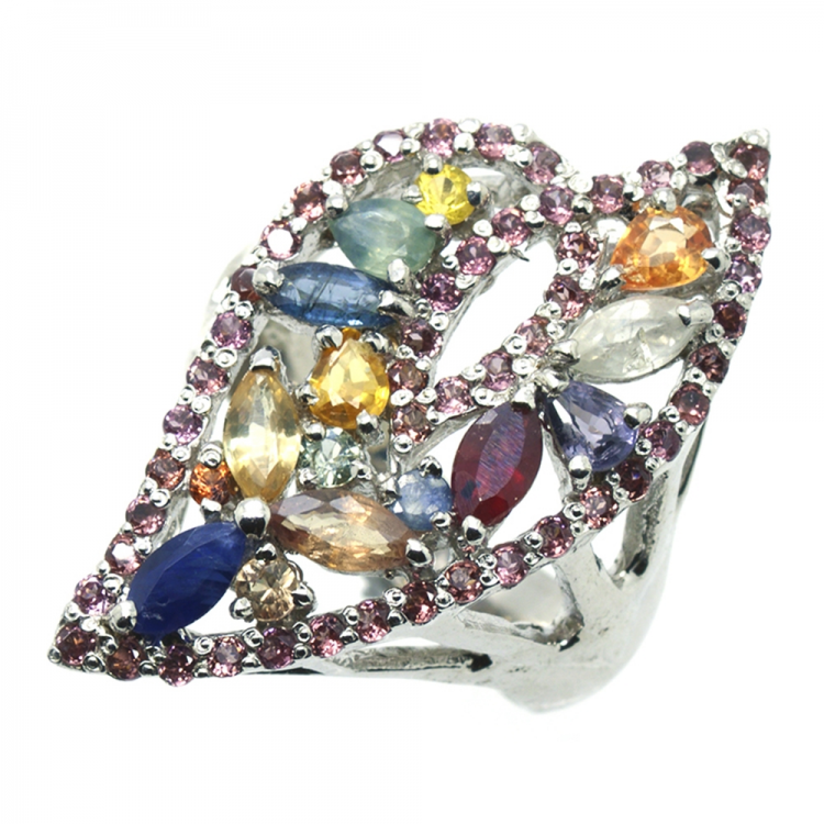 Sapphires and Silver 925 Ring