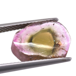 6,00 ct. Wassermelonen-Turmalin-Scheibenschliff 13,90 x 10,78 mm