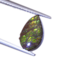 2,19ct.Ammolite Pear Cabochon Cut