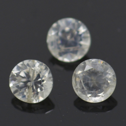 Zircon incolore blanc naturel 2.1-2.5mm 1ct