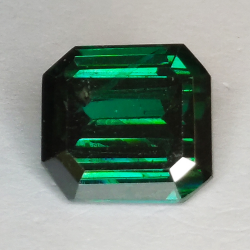 6.95ct Green Moissanite Emerald Cut 11.55x10.67mm