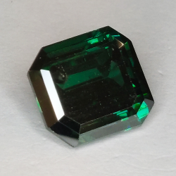 6.95ct Moissanita Verde Talla Esmeralda 11.55x10.67mm