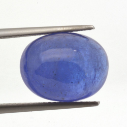 12,57ct.Cat's Eye Tanzanite Oval Cabochon Cut