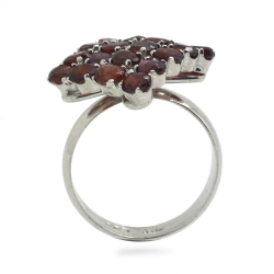 Garnet & 925 Sterling Silver Ring