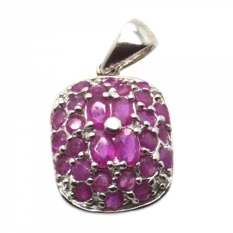 Ruby & 925 Sterling Silver Pendant