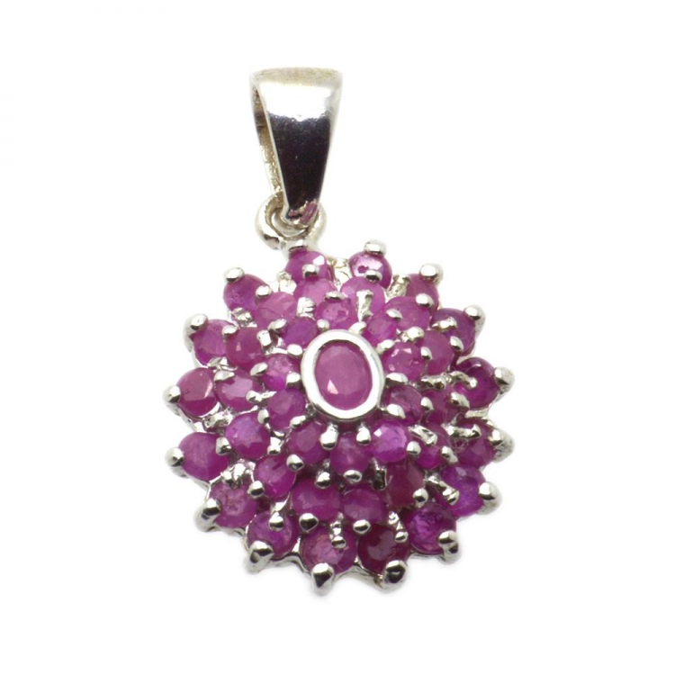 Ruby & 925 Sterling Silver Pendant