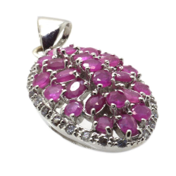 Ruby & 925 Sterling Silver Pendant