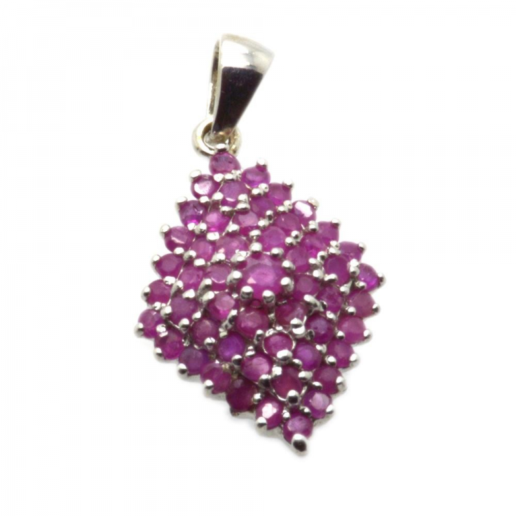 Ruby & 925 Sterling Silver Pendant