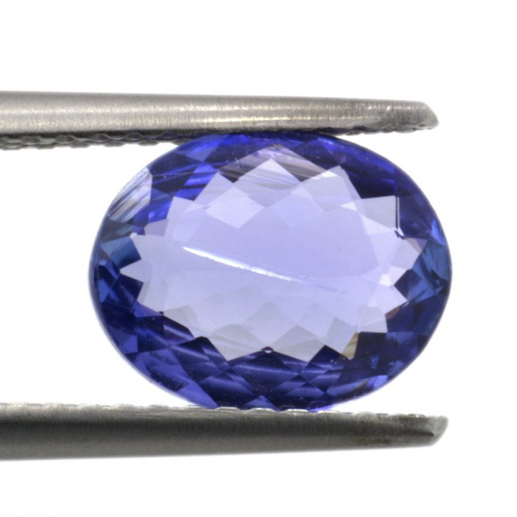 Taglio ovale di tanzanite da 1,67 ct, 8,95 x 7,25 mm