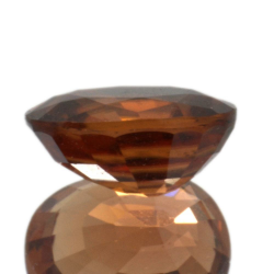 3.36ct Zircone Arancione taglio ovale 9.1x7.2mm