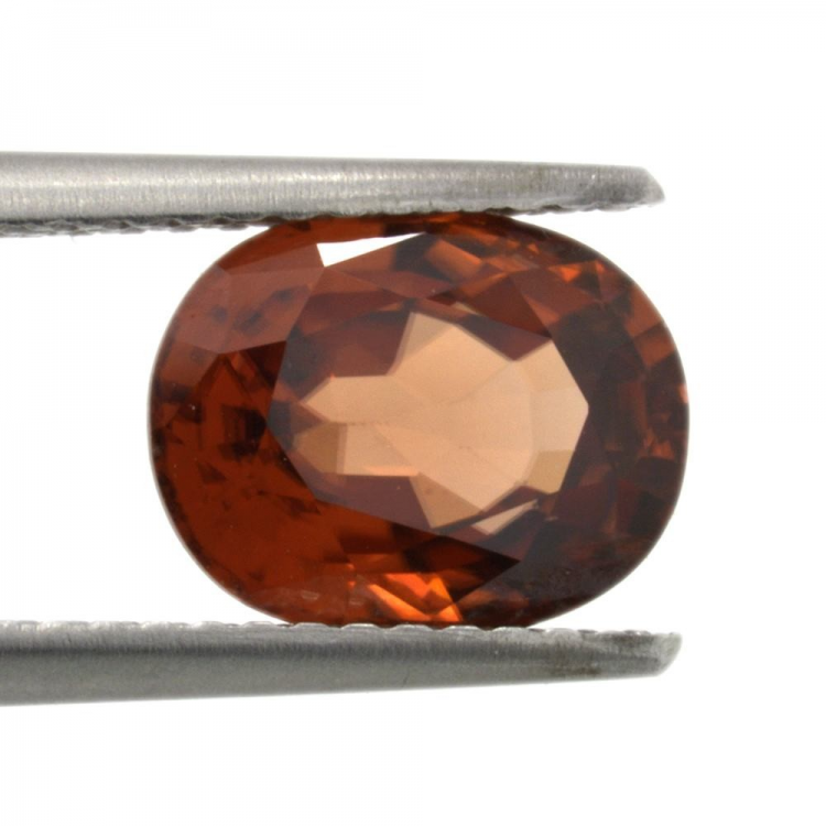 3.36ct Zircon Orange coupe ovale 9.1x7.2mm