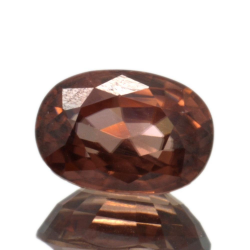 2.91ct Zircone Arancione taglio ovale 8.9x6.3mm