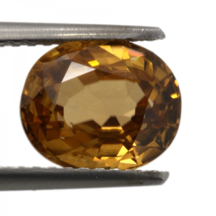 3.14ct Orange Zircon oval cut 8.7x7.3mm