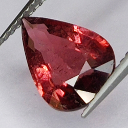 2.51ct Tourmaline Rubellite pear cut 12x8mm