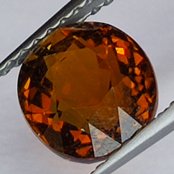 1.95ct Tourmaline Orange oval cut 7x6mm