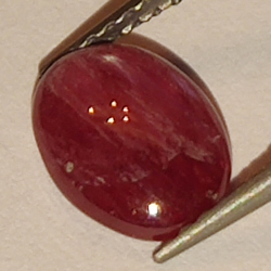 1.70ct Ruby Star cabochon oval 8x6mm