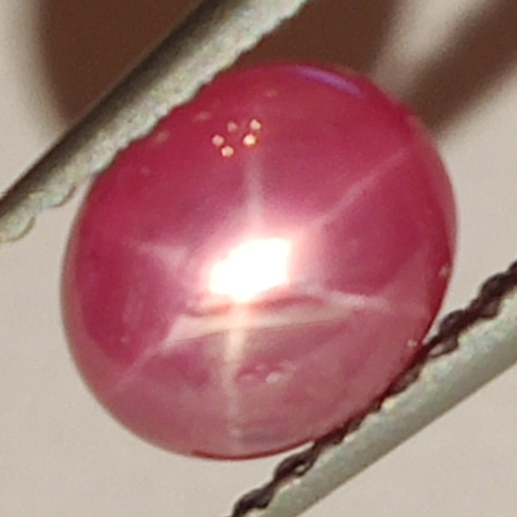 1.93ct Ruby Star cabochon oval 7x6mm