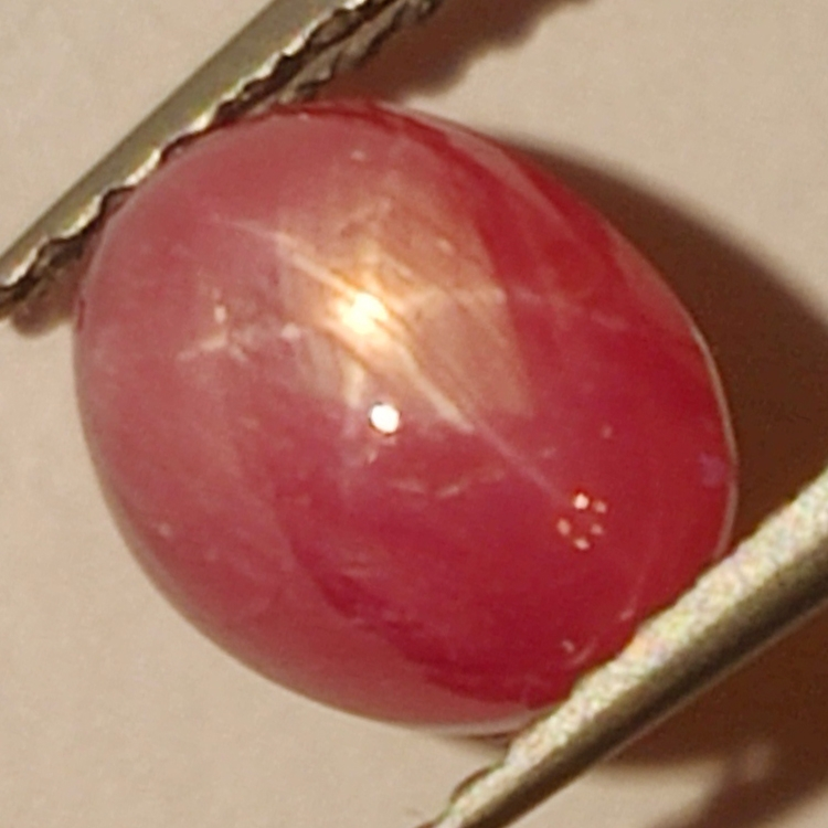 2.26ct Ruby Star cabochon oval 7x6mm