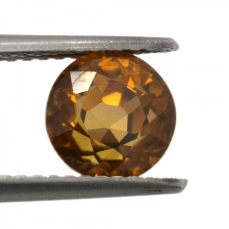 3,13ct Orange Zirkon rundschliff 7x7mm