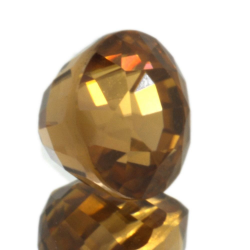 3.13ct Zircone Arancione taglio rotondo 7x7mm